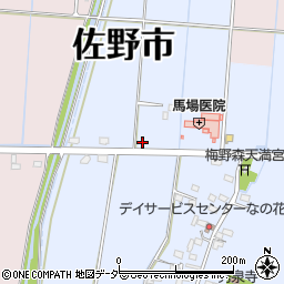 栃木県佐野市君田町228周辺の地図