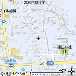 栃木県佐野市高萩町307周辺の地図
