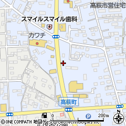 栃木県佐野市高萩町466周辺の地図