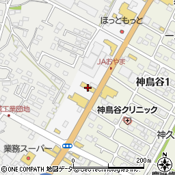 栃木スバル自動車カースポット小山南周辺の地図