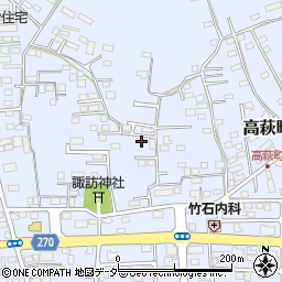 栃木県佐野市高萩町277周辺の地図