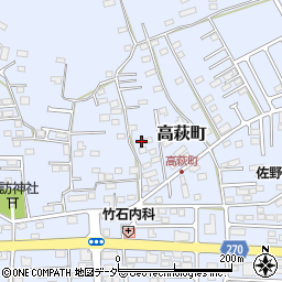 栃木県佐野市高萩町253周辺の地図