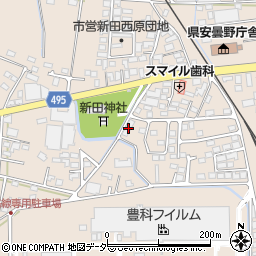 長野県安曇野市豊科新田5033-1周辺の地図