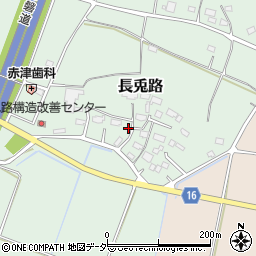 茨城県笠間市長兎路544周辺の地図