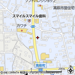 栃木県佐野市高萩町467周辺の地図