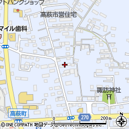 栃木県佐野市高萩町306周辺の地図
