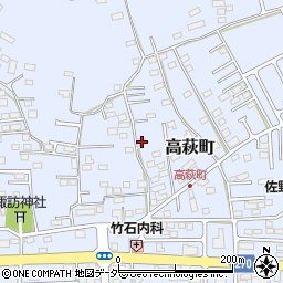 栃木県佐野市高萩町254周辺の地図