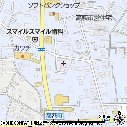 栃木県佐野市高萩町459周辺の地図