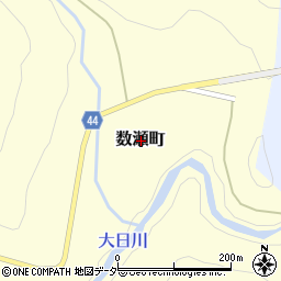 石川県白山市数瀬町周辺の地図