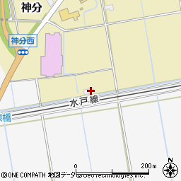 茨城県筑西市神分750-2周辺の地図