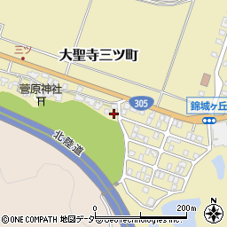 石川県加賀市大聖寺三ツ町（ナ）周辺の地図