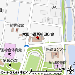 太田市役所　新田庁舎農業委員会事務局周辺の地図