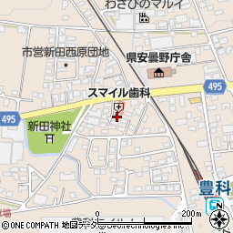 長野県安曇野市豊科新田5025-3周辺の地図