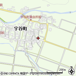 石川県加賀市宇谷町リ周辺の地図