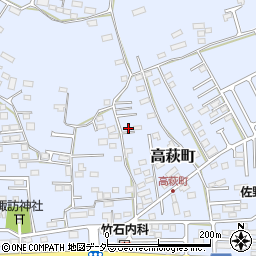 栃木県佐野市高萩町257周辺の地図
