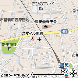 長野県安曇野市豊科新田4985-2周辺の地図