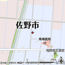 栃木県佐野市君田町42周辺の地図