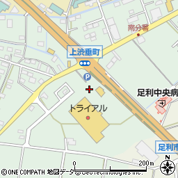 栃木県足利市上渋垂町1274周辺の地図