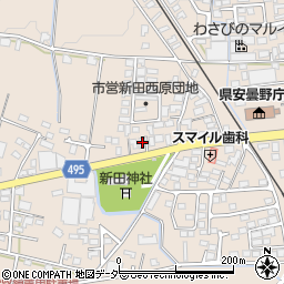 長野県安曇野市豊科新田5231-25周辺の地図