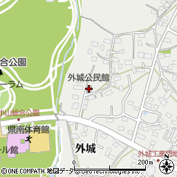 外城公民館周辺の地図