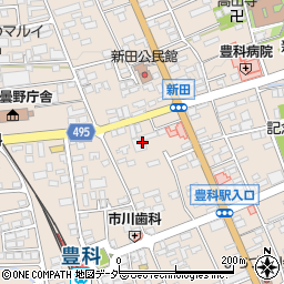 長野県安曇野市豊科新田5957周辺の地図
