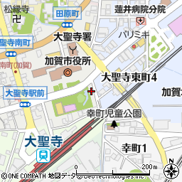 加賀市土地改良区事務所周辺の地図