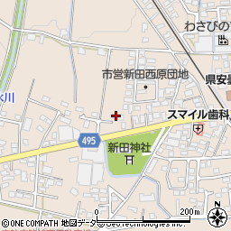 長野県安曇野市豊科新田5221-26周辺の地図
