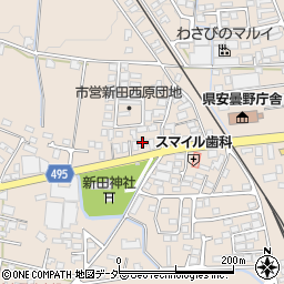 長野県安曇野市豊科新田5231-4周辺の地図