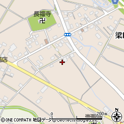 栃木県足利市梁田町周辺の地図
