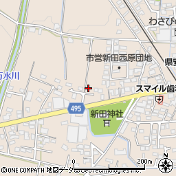 長野県安曇野市豊科新田5221-28周辺の地図