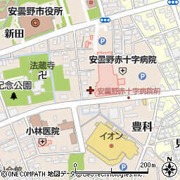 長野県安曇野市豊科新田5698-1周辺の地図