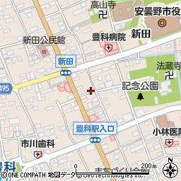 長野県安曇野市豊科新田5745周辺の地図