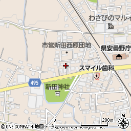 長野県安曇野市豊科新田5231-20周辺の地図
