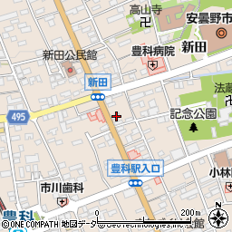 長野県安曇野市豊科新田5752周辺の地図
