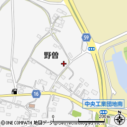 茨城県東茨城郡茨城町野曽周辺の地図