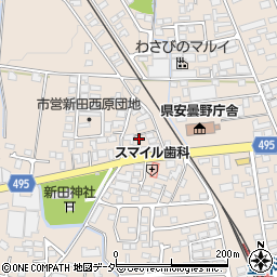 長野県安曇野市豊科新田5022周辺の地図