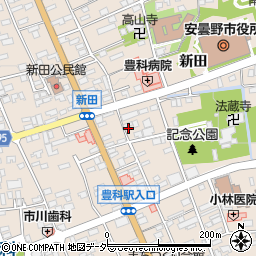 長野県安曇野市豊科5750-1周辺の地図
