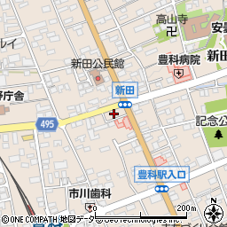 長野県安曇野市豊科新田5952-1周辺の地図