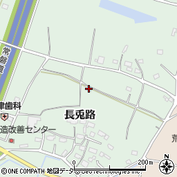 茨城県笠間市長兎路593周辺の地図