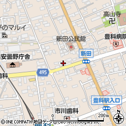 長野県安曇野市豊科新田5951周辺の地図