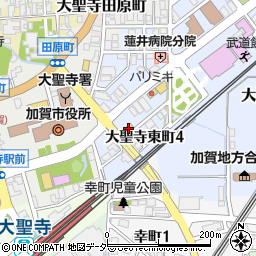 セブンイレブン加賀市役所前店周辺の地図