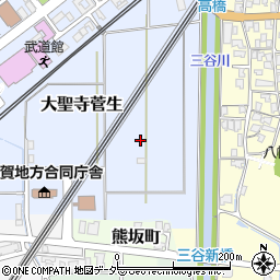 石川県加賀市大聖寺菅生ロ周辺の地図