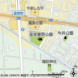 伊勢崎市韮塚豊野公園周辺の地図