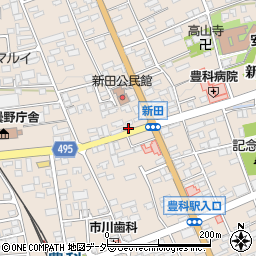 長野県安曇野市豊科新田5948周辺の地図