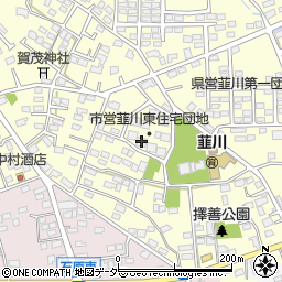 市営住宅韮川東団地８号棟周辺の地図