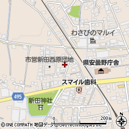 長野県安曇野市豊科新田5231-13周辺の地図