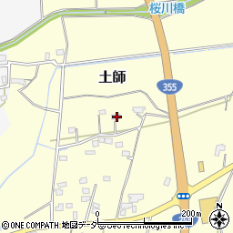 茨城県笠間市土師1240-2周辺の地図