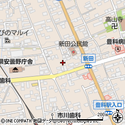 長野県安曇野市豊科新田5944-2周辺の地図