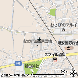 長野県安曇野市豊科新田5231-66周辺の地図