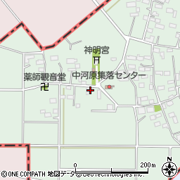 栃木県小山市中河原124周辺の地図